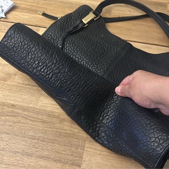 Vince Camuto Black Riley Leather Textured Tote with Silver Purse - Picture 3 of 11